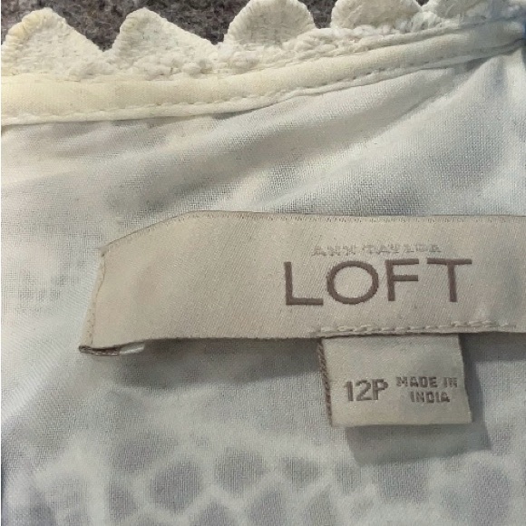 LOFT White Lace Dress, 12 Petite - Picture 5 of 5